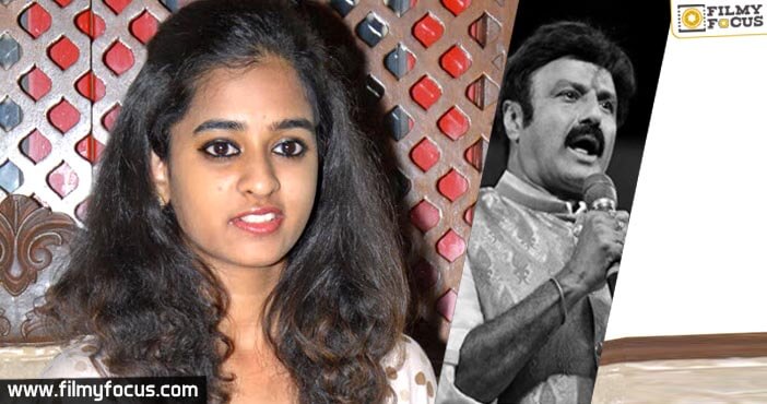 Young Actress Says Balayya Was Wrong