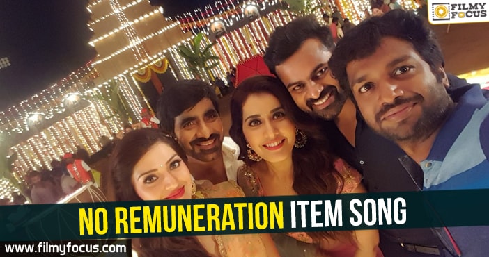 No remuneration item song : Raashi Khanna