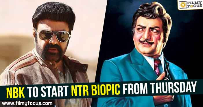 NBK to start NTR biopic from Thursday