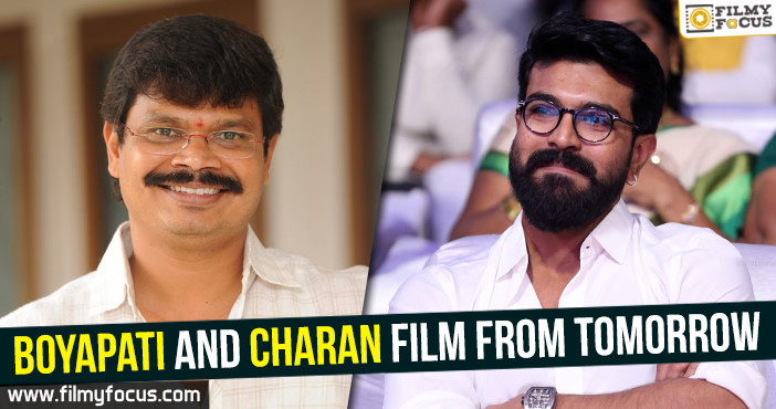 Boyapati and Charan film from tomorrow