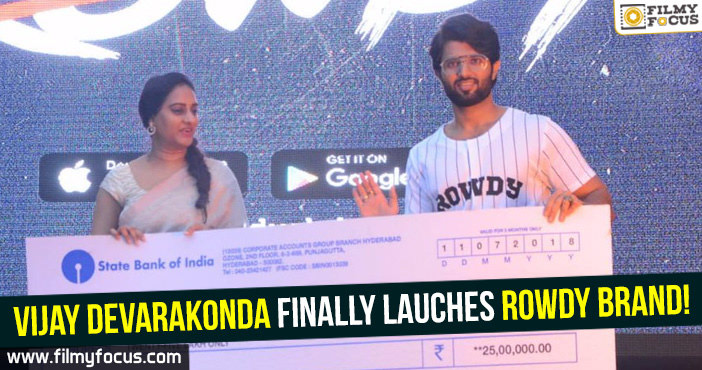 Vijay Devarakonda finally lauches Rowdy brand!