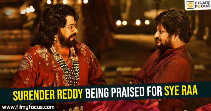 Surender Reddy being praised for Sye Raa