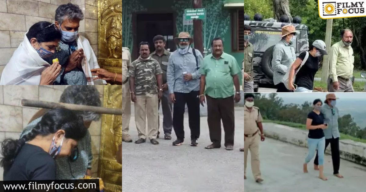 SS Rajamouli and his wife on a short vacation to western ghats