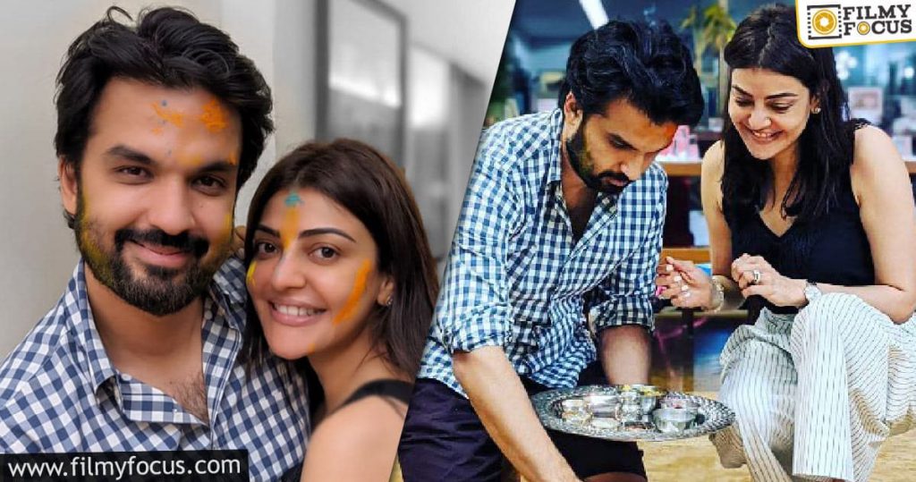 Kajal Aggarwal Celebrates Holi With Her Husband