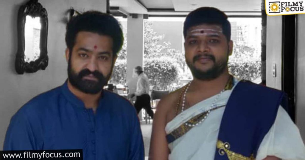ntr at his son bhargav ram's aksharaabhyaasam ceremony