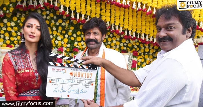 Nandamuri Balakrishna, Gopichand Malineni, Mythri Movie Makers #NBK107 Launched Grandly