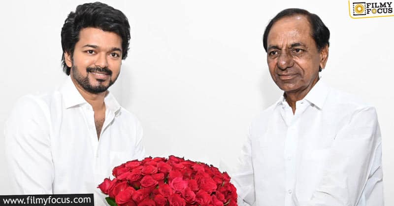 CM KCR felicitates Vijay