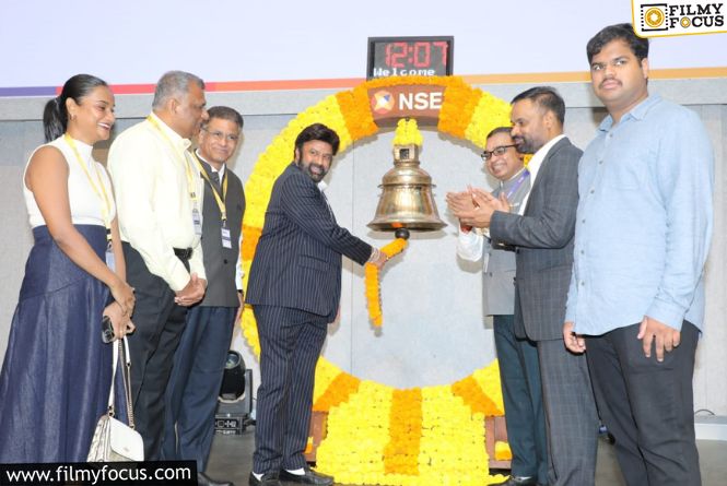 Historic Moment: Balakrishna Rings NSE Bell In Mumbai